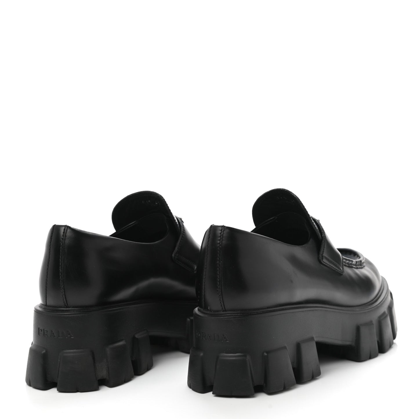 Spazzolato Rois Metal Triangle Logo Monolith 55mm Loafers 41 Black