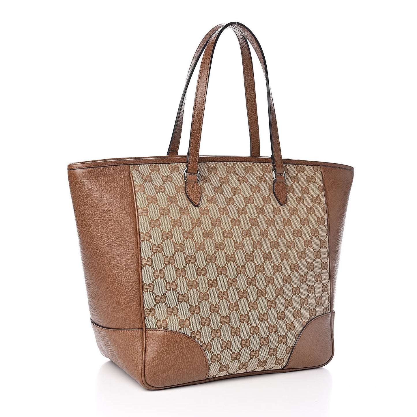 Monogram Medium Bree Zippered Tote Beige Tabacco