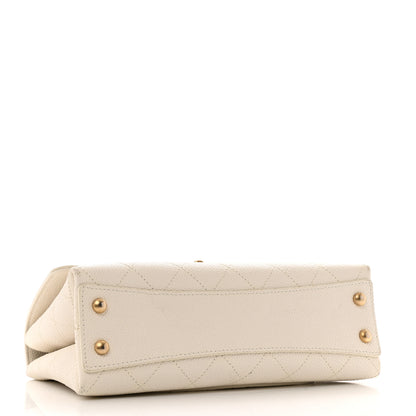 Chanel Grained Calfskin Small Stitched Flap White 4 of 16