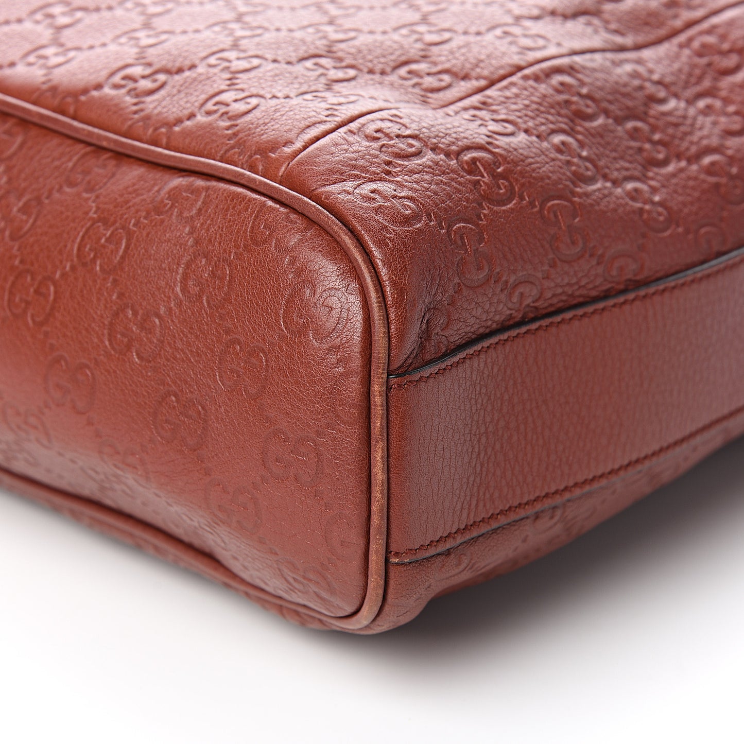 Guccissima Large Bamboo D-Ring Hobo Burgundy