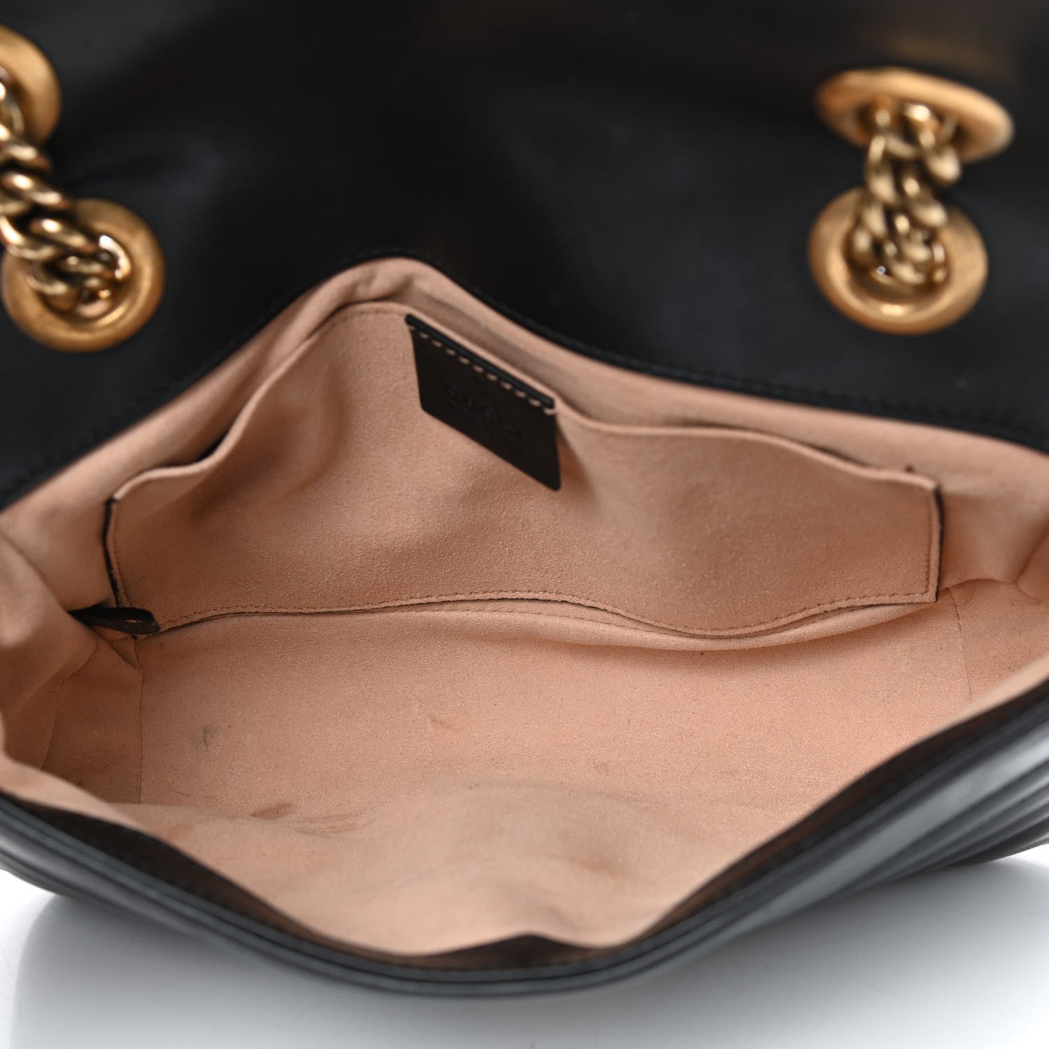 Gucci Calfskin Matelasse Mini GG Marmont Shoulder Bag Black 5 of 9