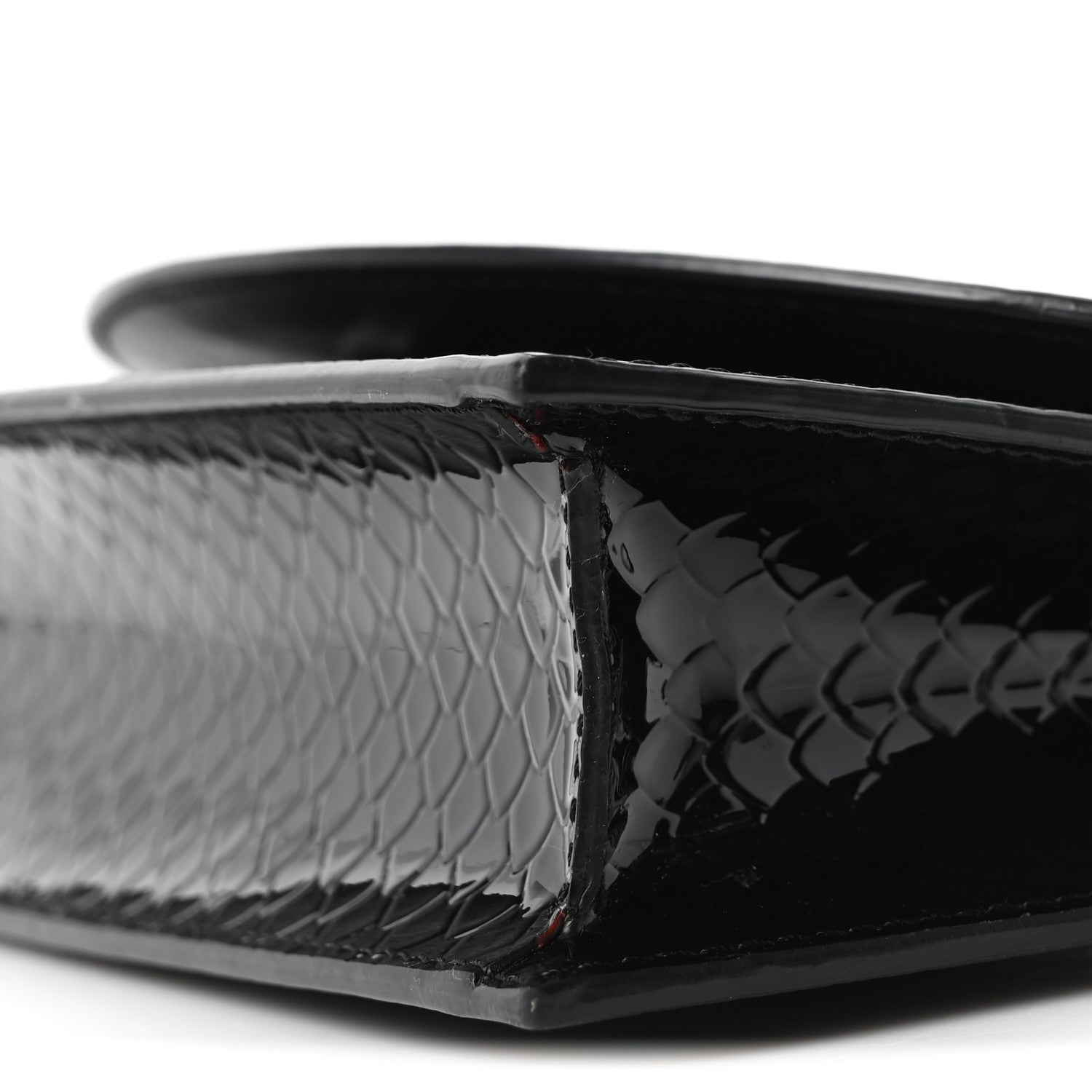 Christian Louboutin ブラック クロコ型押し Christian Louboutin Jurassic Snakeskin Embossed Loubi54 Crossbody