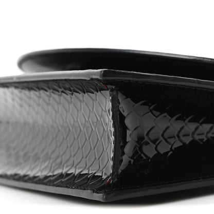 Christian Louboutin Jurassic Snakeskin Embossed Loubi54 Crossbody Clutch Black 9 of 9