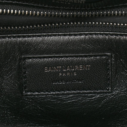 Saint Laurent Crinkled Calfskin Shearling Monogram Medium Niki Chain Satchel Black 7 of 11
