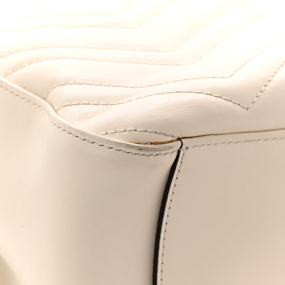 Gucci Calfskin Matelasse GG Marmont Dome Backpack White 13 of 14