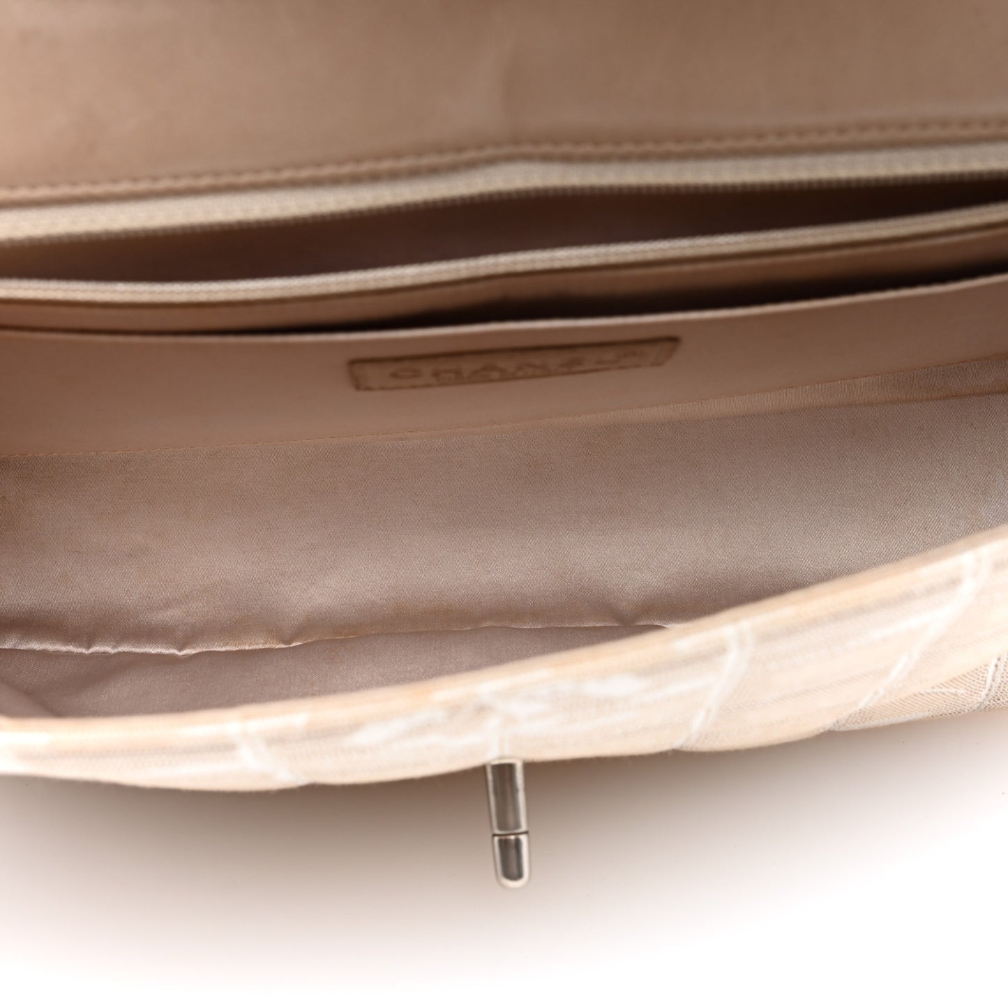 Nylon Medium Travel Flap Light Beige