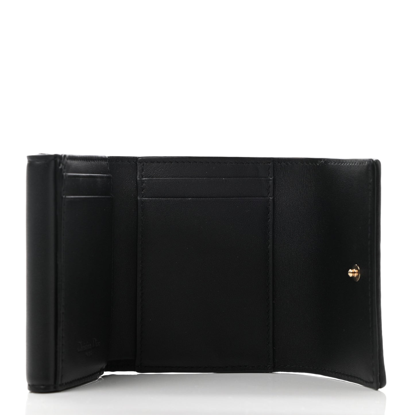Lambskin Cannage Lady Dior Lotus Wallet Black