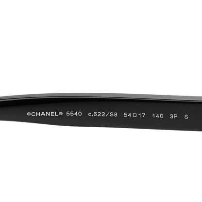 Chanel Acetate Polarized Butterfly Sunglasses 5540 Black 5 of 8