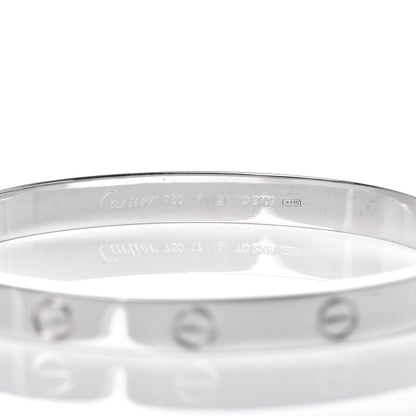 Cartier 18K White Gold LOVE Bracelet 17 4 of 6