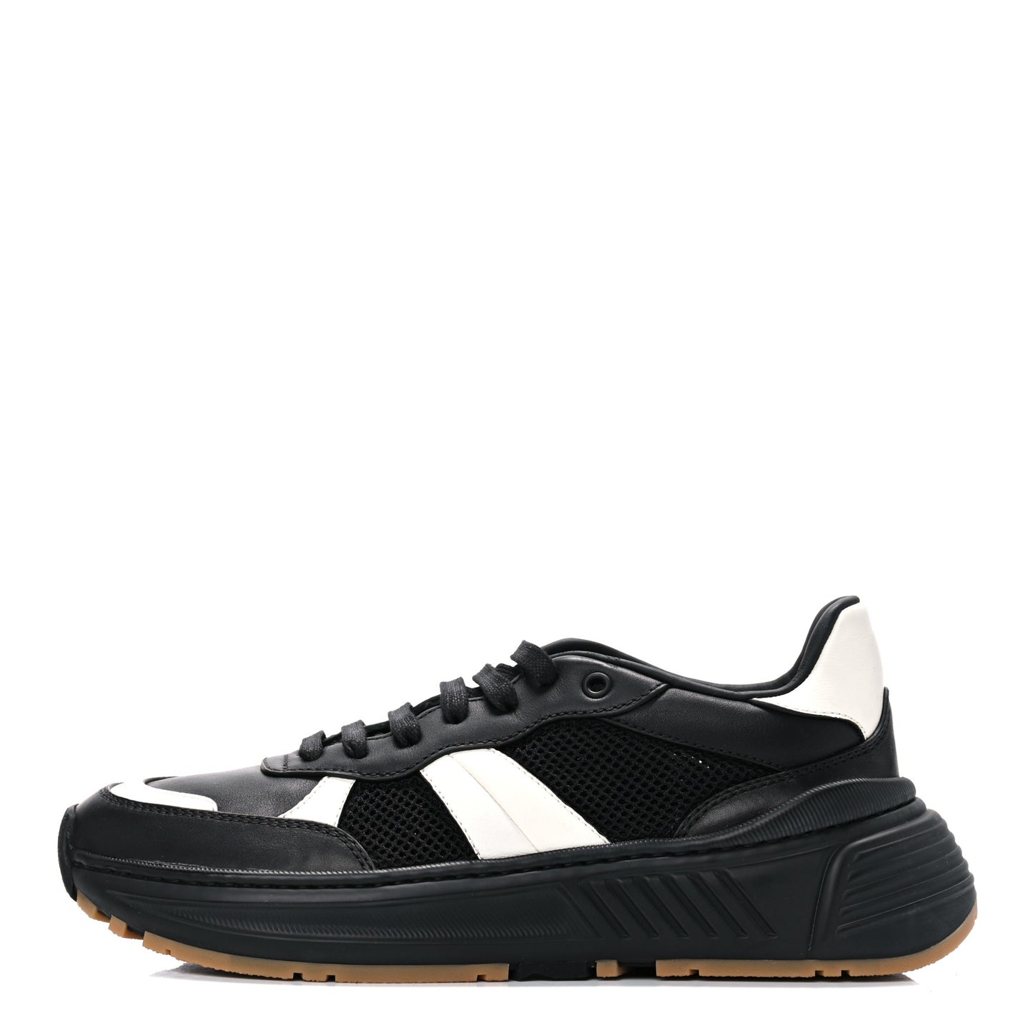Calfskin Technical Mesh Speedster Sneakers 41 Black
