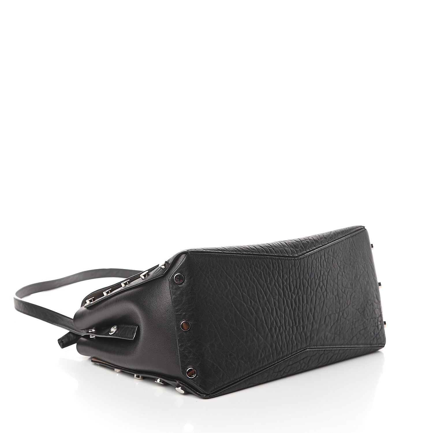 Jimmy Choo Grainy Calfskin Medium Lockett Shoulder Bag Black 3 of 8