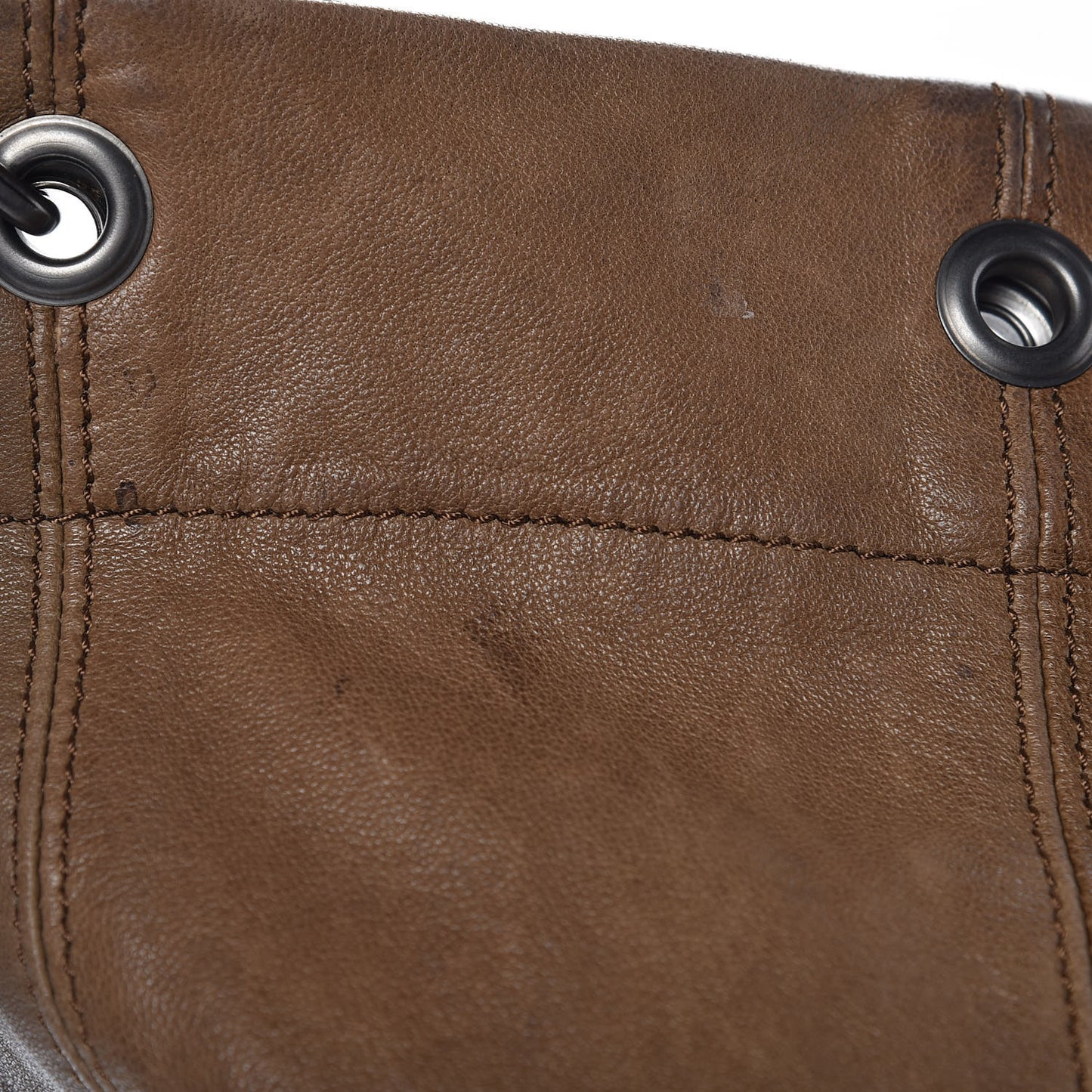 Calfskin Shoulder Tote Bag Brown