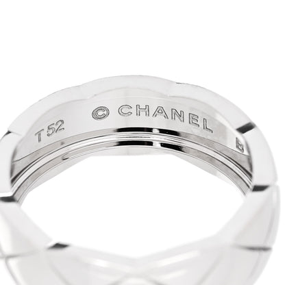 Chanel 18K White Gold Small Coco Crush Ring 52 6 4 of 6