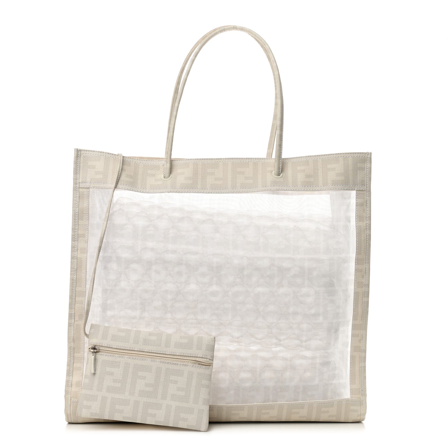 Mesh Glazed Fabric FF 1974 Tote White