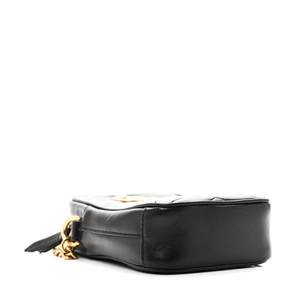 Gucci Calfskin Matelasse Mini GG Marmont Crossbody Bag Black 4 of 10