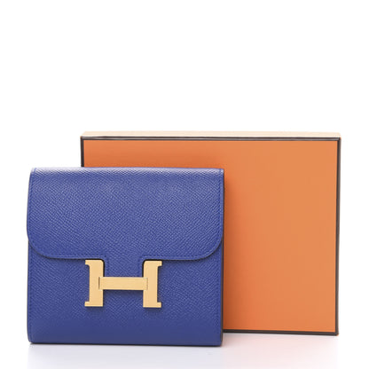 Hermes Epsom Constance Short Wallet Bleu Electrique 7 of 7