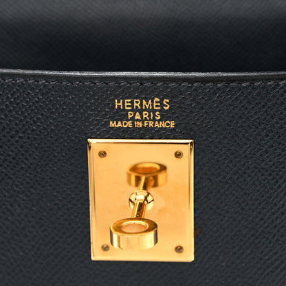 Hermes Courchevel Kelly Retourne 32 Bleu Indigo 6 of 14