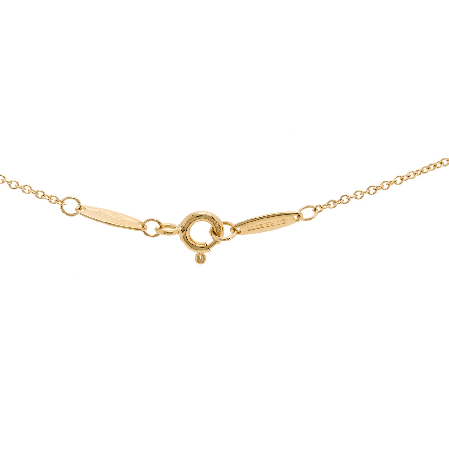 18K Yellow Gold Diamond .17ct Elsa Peretti Diamonds by the Yard Pendant Necklace