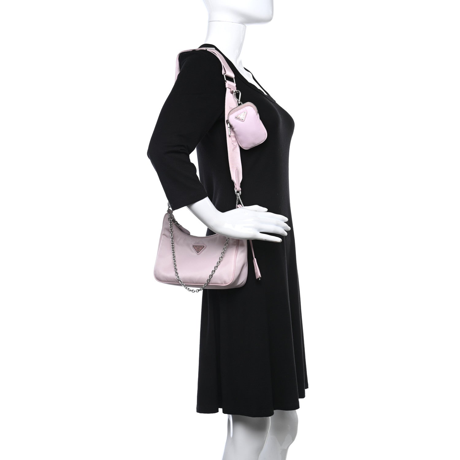 Prada Nylon Re-Edition 2005 Shoulder Bag Alabastro 2 of 13