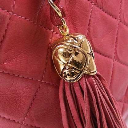 Chanel Vintage Suede Tassel CC Shoulder Bag Pink 7 of 11