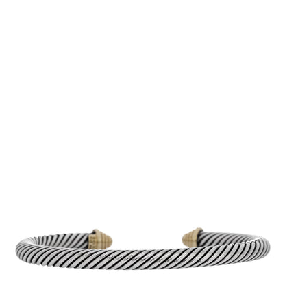 David Yurman Sterling Silver 14K Yellow Gold 5mm Cable Classics Bracelet 2 of 3