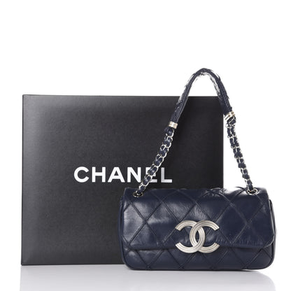 Chanel Lambskin Diamond Stitched Flap Navy 11 of 11