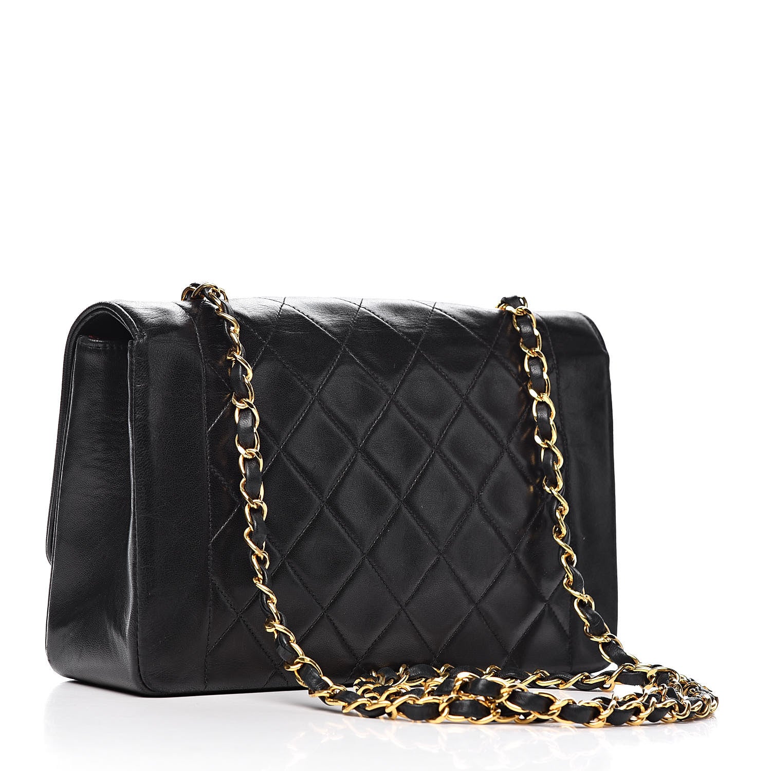 Chanel Lambskin Quilted Medium Single Flap Black 3 of 14