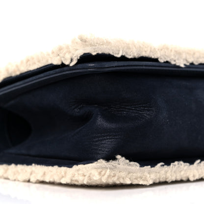 Chanel Shearling Iridescent Calfskin Medium Boy Flap Navy 7 of 11