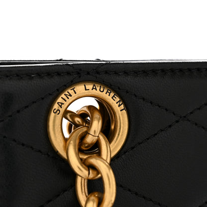 Saint Laurent Lambskin Quilted Le Maillon Square Crossbody Bag Black 13 of 14
