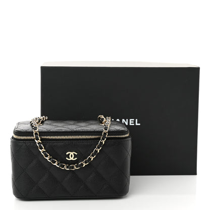 Chanel Caviar Quilted Small Vanity Case With Chain Black 12 of 12
