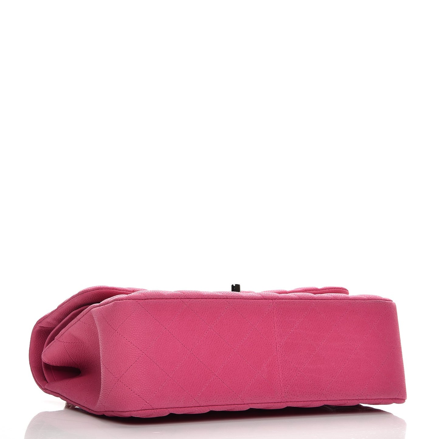 Iridescent Caviar Quilted Jumbo Double Flap Pink