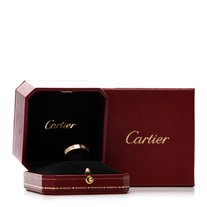 Cartier 18K Yellow Gold 8 Diamond 4mm LOVE Wedding Band Ring 58 8.5 5 of 5