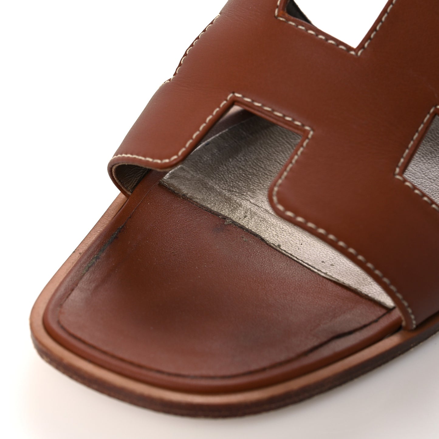 Box Calfskin Oran Sandals 40 Gold