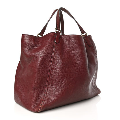 Gucci Pebbled Calfskin Large Soho Shoulder Bag Bordeaux 3 of 11