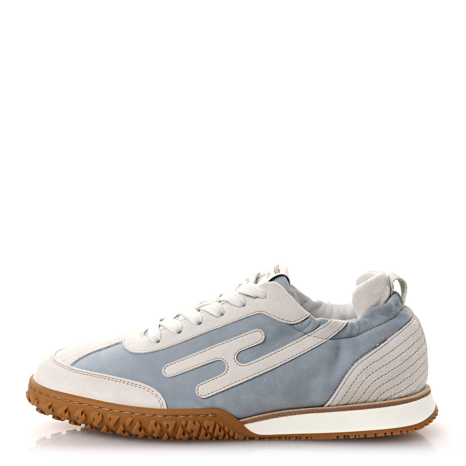Hermes Suede Goatskin Jet Sneakers 37 Gris Nuage White 1 of 11