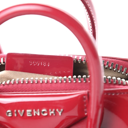 Givenchy Patent Calfskin Mini Antigona Red 7 of 11