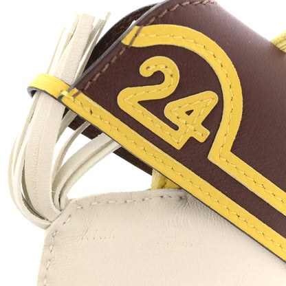 Hermes Milo Lambskin Grigri Rodeo Robeo 24 Bag Charm PM Craie Terre Jaune De Naples 4 of 5