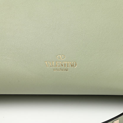 Valentino Garavani Vitello Small Rockstud Double Handle Tote Green Tea Sorbet 7 of 8