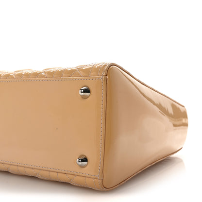 Christian Dior Patent Cannage Large Lady Dior Dark Beige 9 of 9