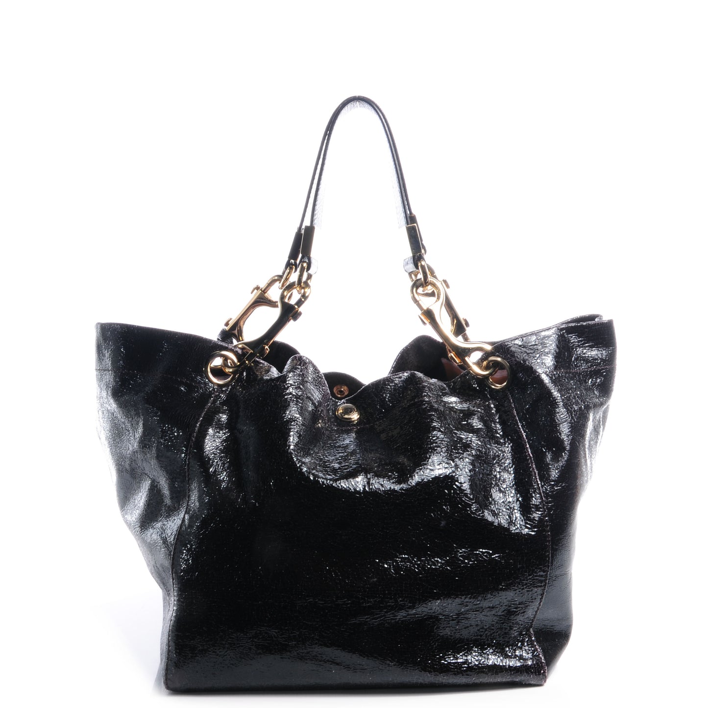 Patent Leather Lola Oversized Tote Black