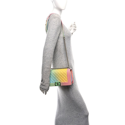 Chanel Caviar Quilted Medium Cuba Rainbow Boy Flap Multicolor 2 of 11