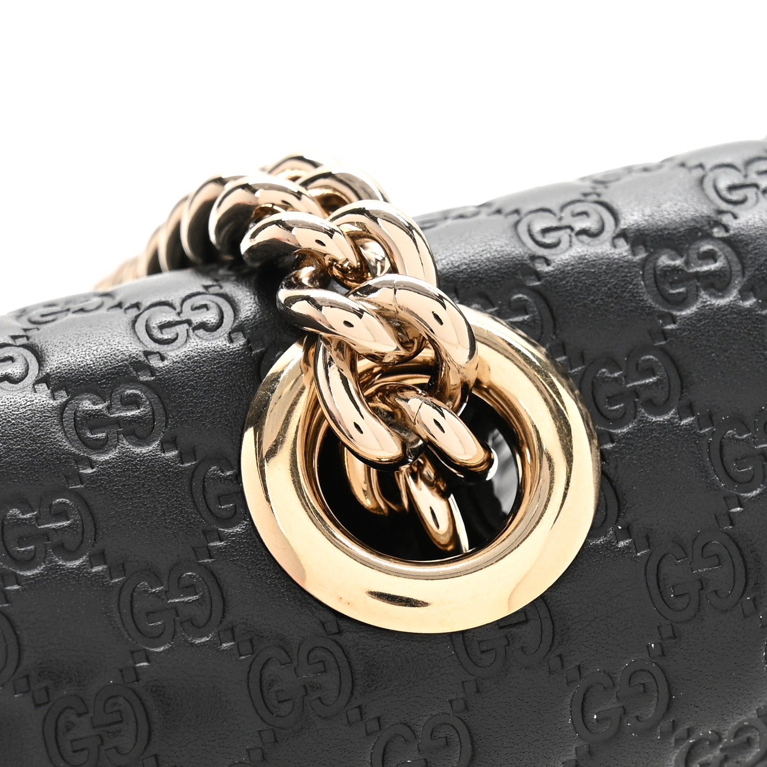 Gucci Microguccissima Medium Emily Chain Shoulder Bag Black 11 of 11