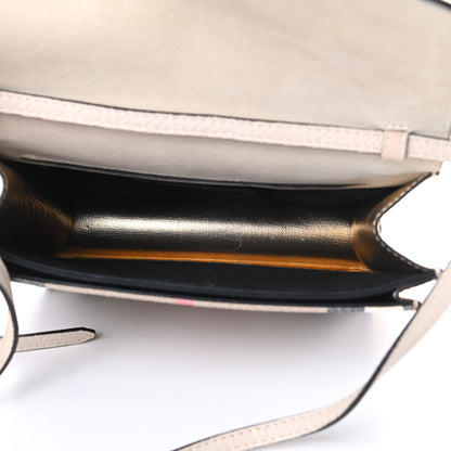 Burberry Derby Calfskin House Check Small Macken Crossbody Bag Limestone 5 of 14