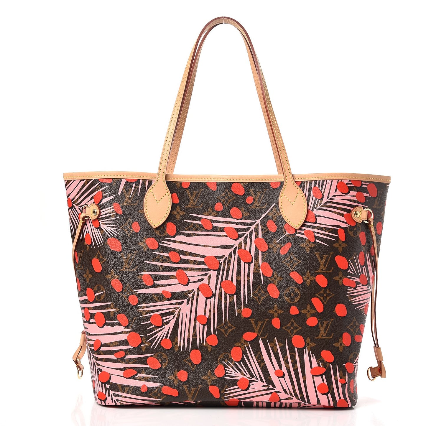 Monogram Jungle Dots Neo Neverfull MM Sugar Pink Poppy