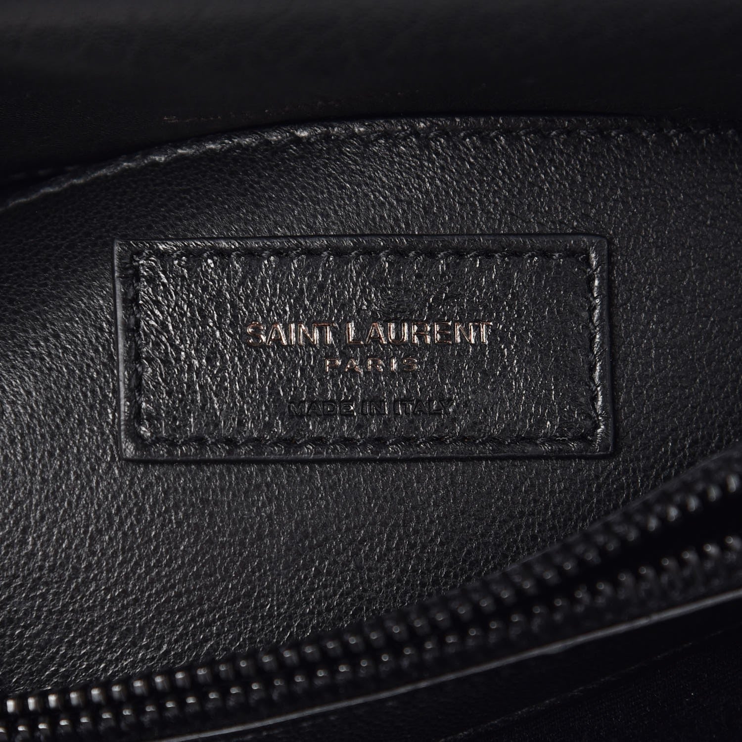 Saint Laurent Sheepskin Matelasse Chevron Monogram Medium College Bag Black 7 of 7