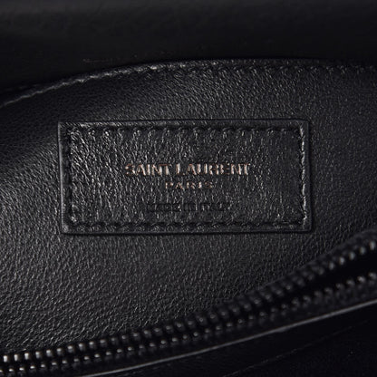 Saint Laurent Sheepskin Matelasse Chevron Monogram Medium College Bag Black 7 of 7