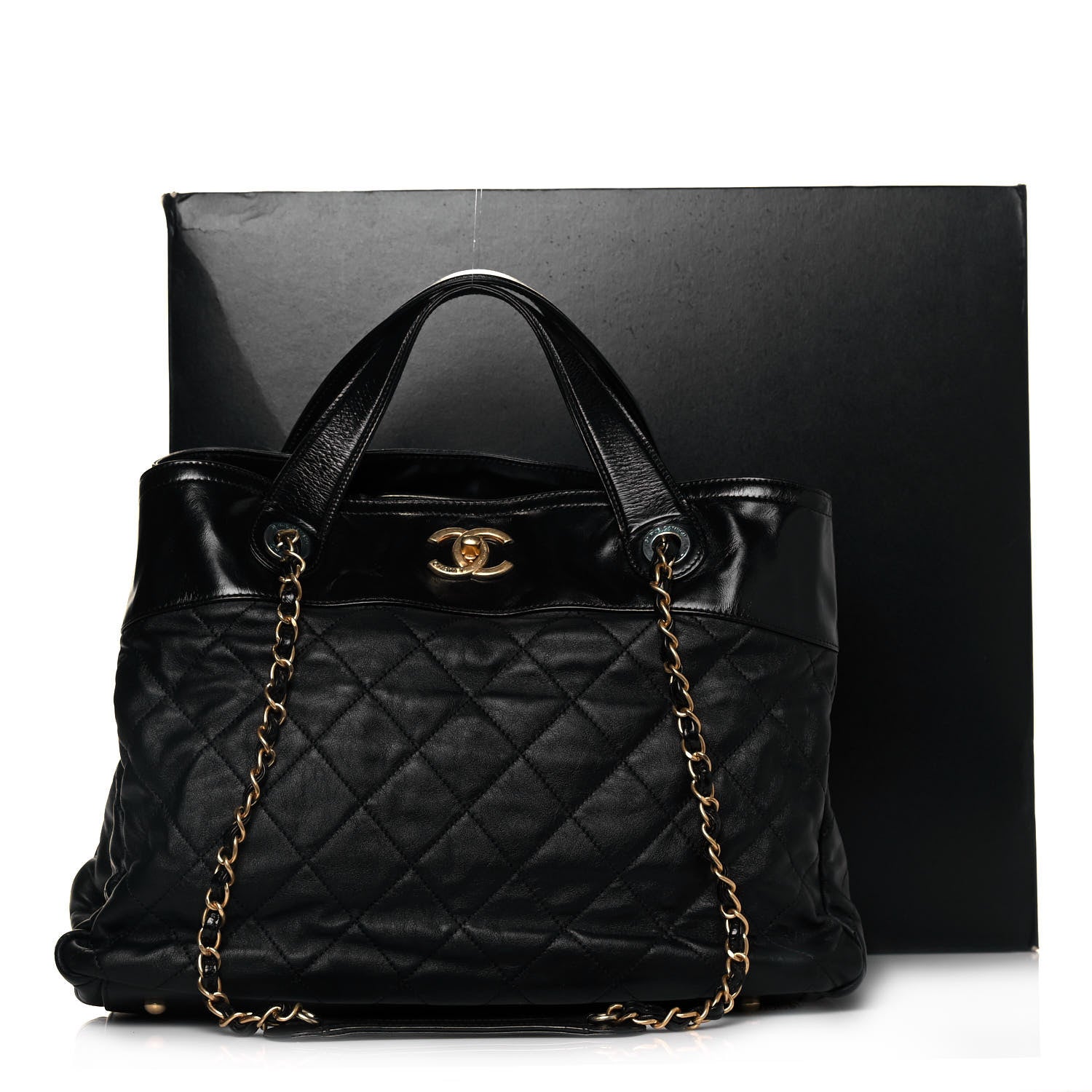 Chanel Iridescent Calfskin Large In the Mix Tote Black 11 of 11
