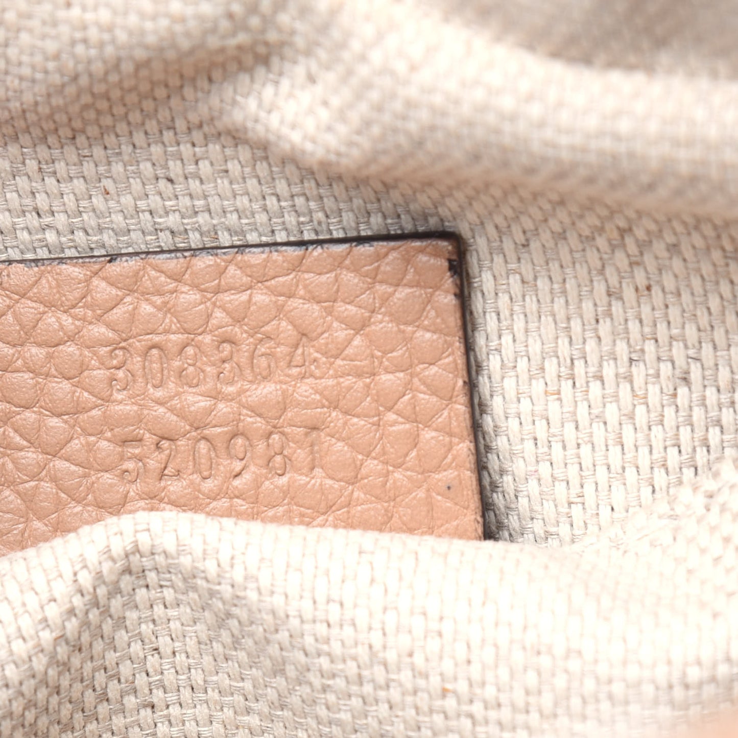 Pebbled Calfskin Small Soho Disco Bag Rose Beige