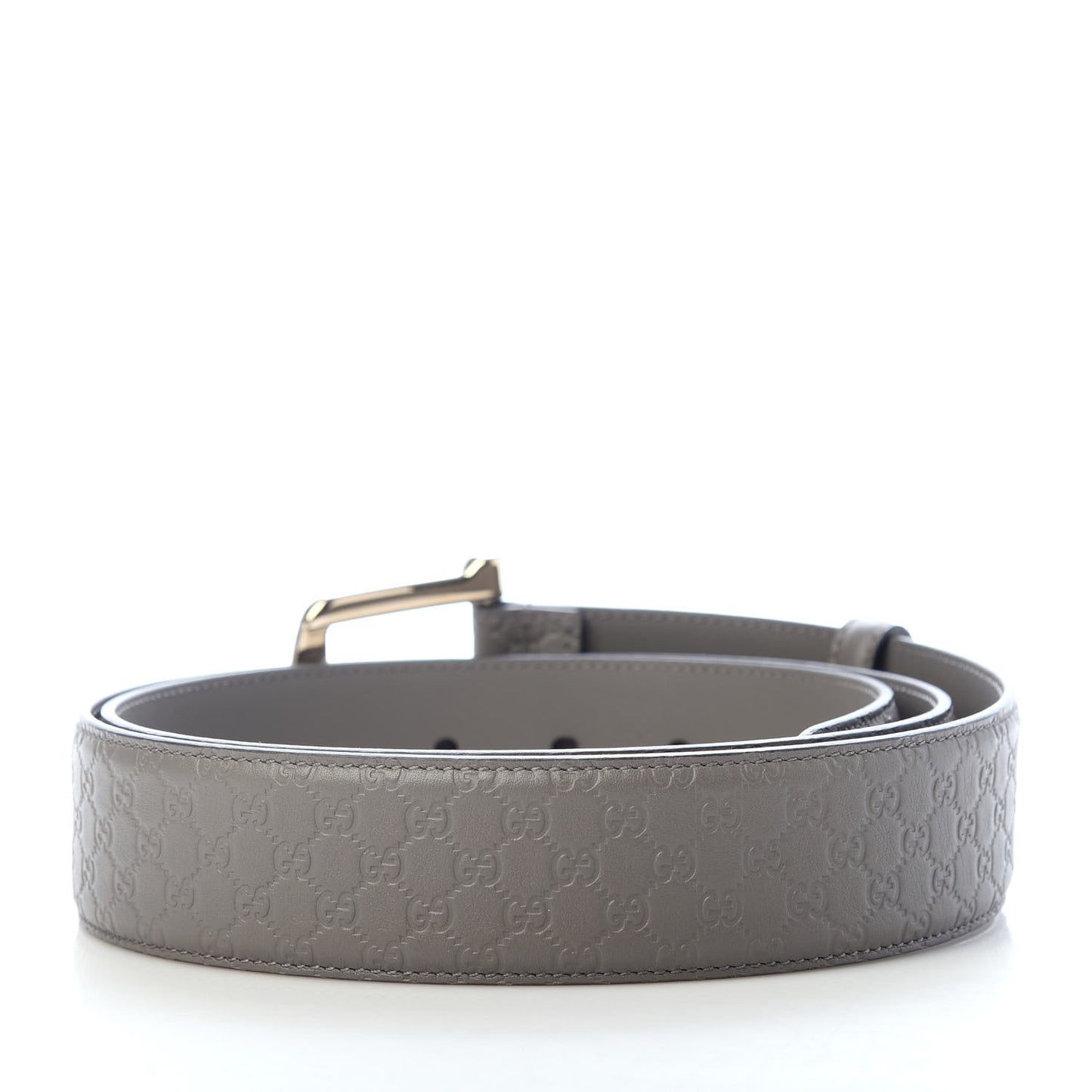 Soft Microguccissima Margaux Calfskin Belt 90 36 Loess