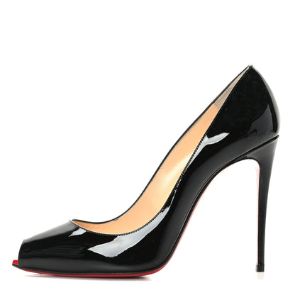 Christian Louboutin Patent Mater Claude 100 Pumps 38 Black 1 of 7